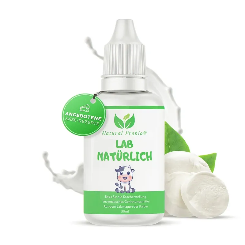 Flasche flüssiges Kälberlab, 50 ml, mit Tropfverschluss
